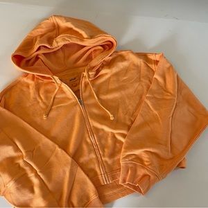 Aerie Front Zip Cropped Hoodie